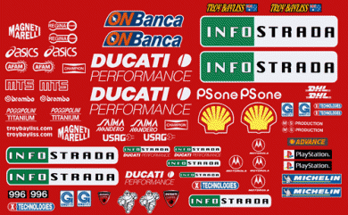 Ducati Troy Bayliss 2001 WSB Decal Kit