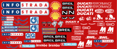 Ducati Troy Bayliss Infostrada 2002 WSB Decal Kit