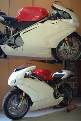 Ducati 999/749  GRP Full Fairing - Factory style, includes side deflectors - White for painting
